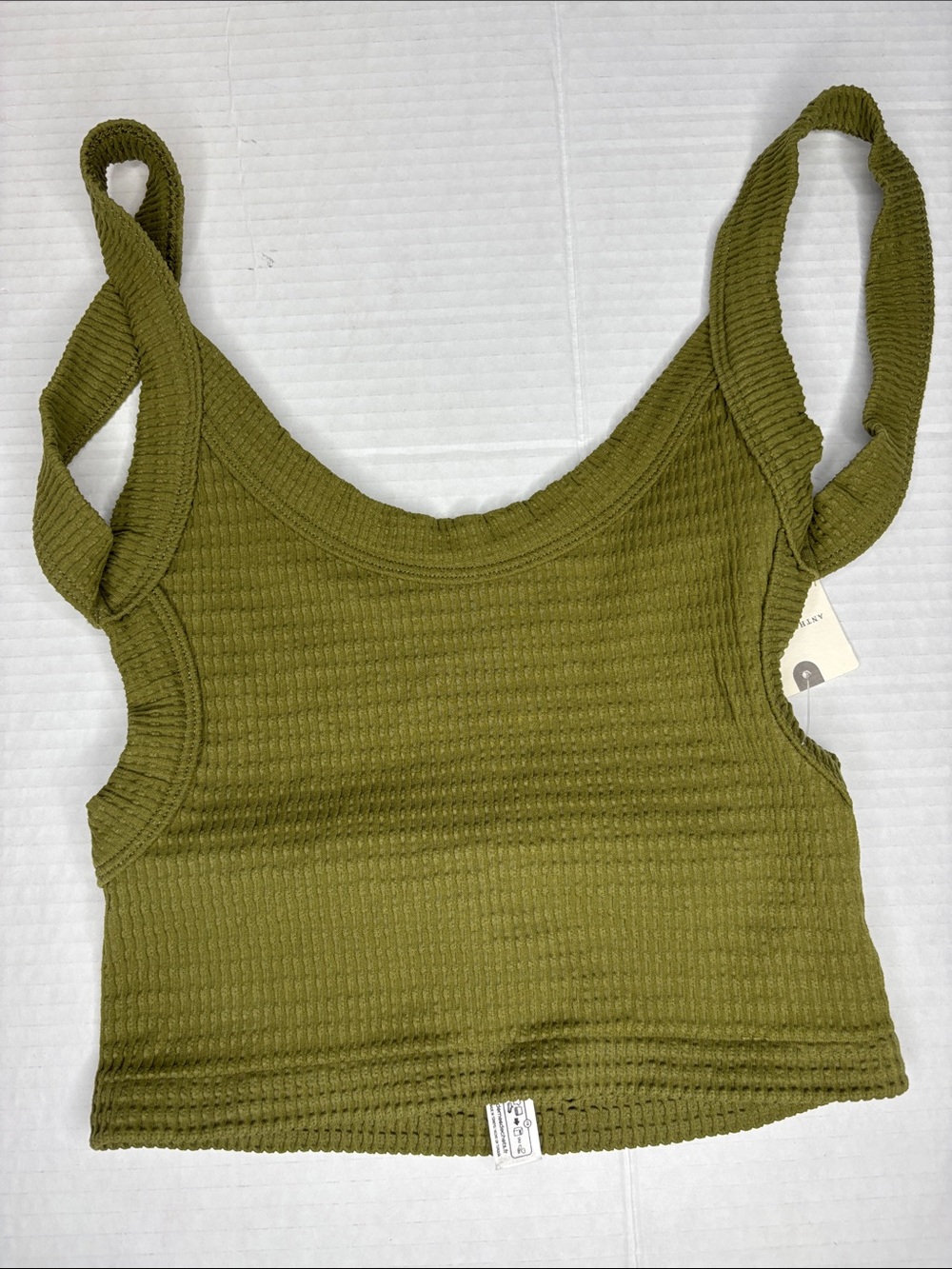 Anthropologie LyreBird NWT, ribbed open back cropped tank top, xs - Picture 6 of 8